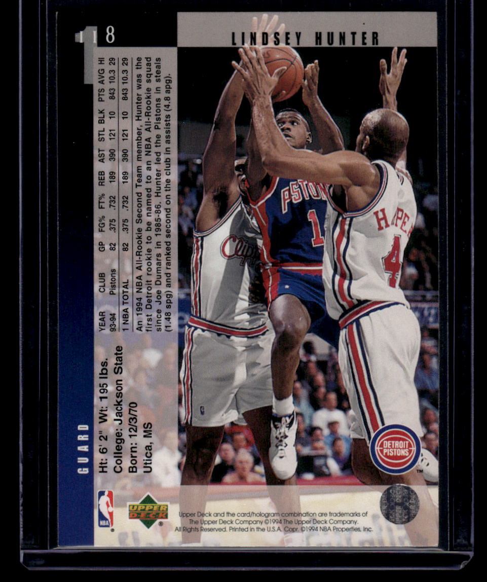 1994-95 Upper Deck #118 Lindsey Hunter