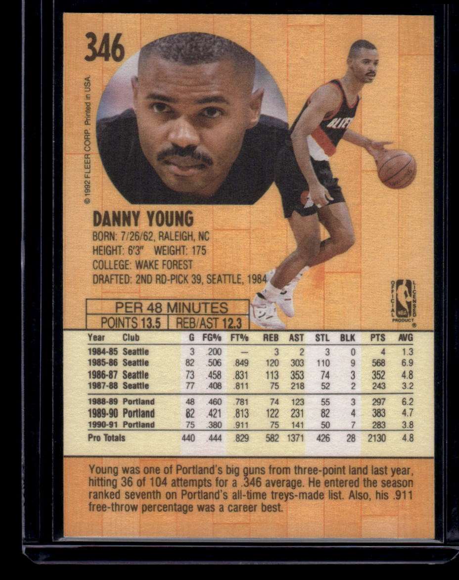 1991-92 Fleer #346 Danny Young