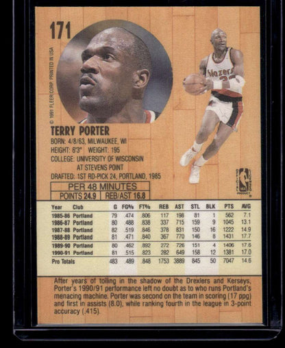 1991-92 Fleer #171 Terry Porter