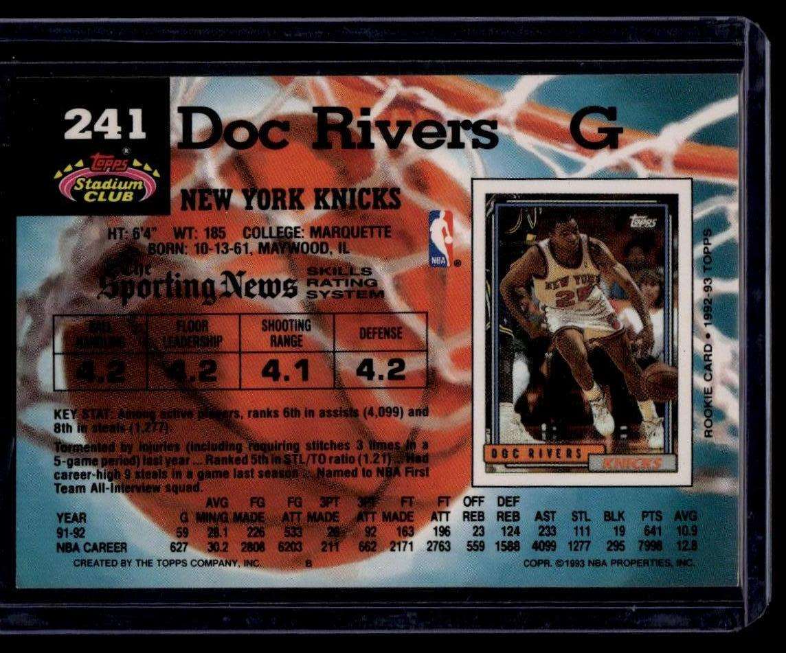 1992-93 Stadium Club #241 Doc Rivers