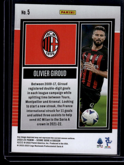 2022-23 Score Serie A #5 Olivier Giroud