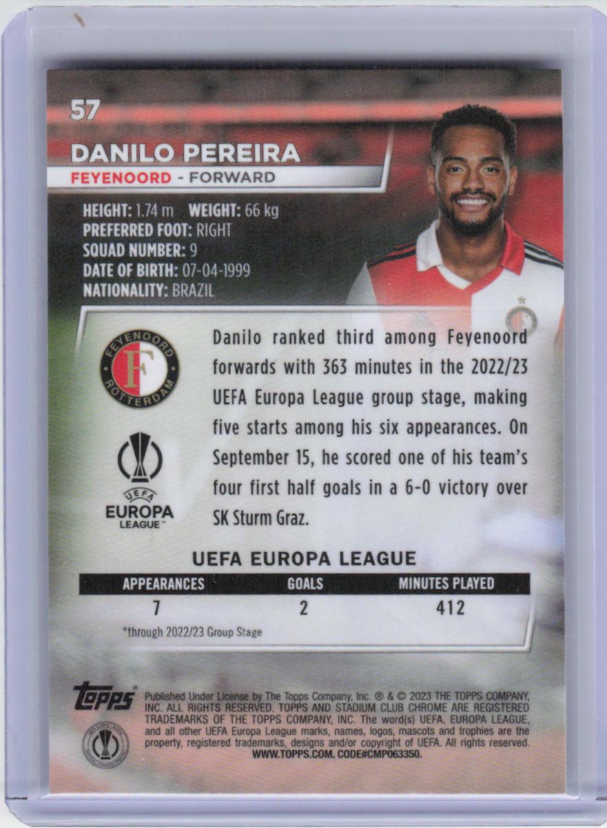 2022-23 Stadium Club Chrome UEFA Club Competitions #57 Danilo Pereira