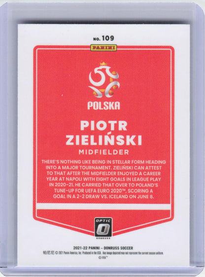 2021-22 Donruss #109 Piotr Zielinski Optic