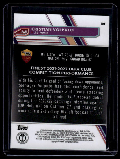 2022-23 Finest UEFA Club Competitions #103 Cristian Volpato