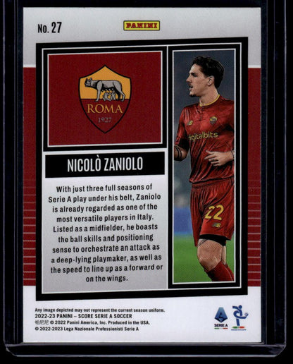 2022-23 Score Serie A #27 Nicolo Zaniolo