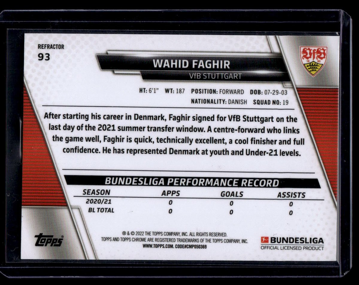 2021-22 Topps Chrome Bundesliga #93 Wahid Faghir Refractors