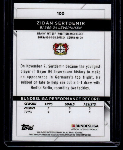 2021-22 Topps Finest Bundesliga #100 Zidan Sertdemir