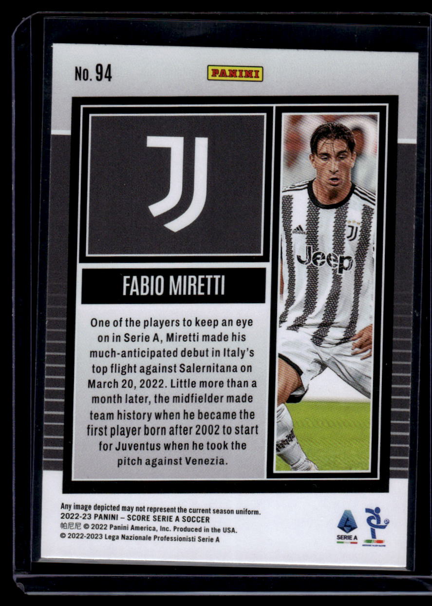 2022-23 Score Serie A #94 Fabio Miretti