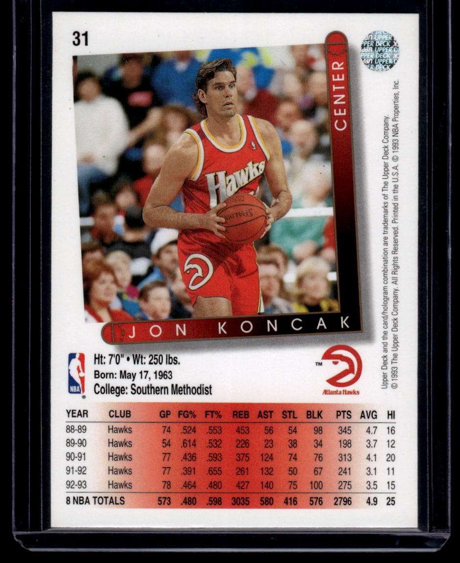 1993-94 Upper Deck #31 Jon Koncak