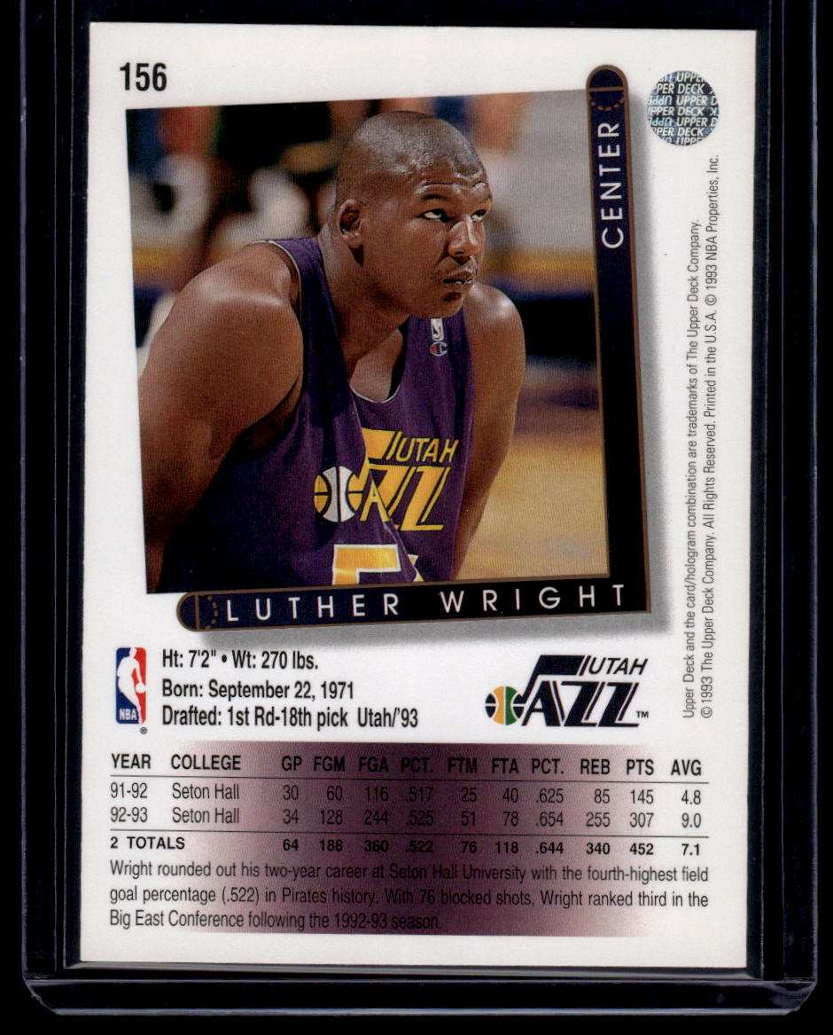 1993-94 Upper Deck #156 Luther Wright