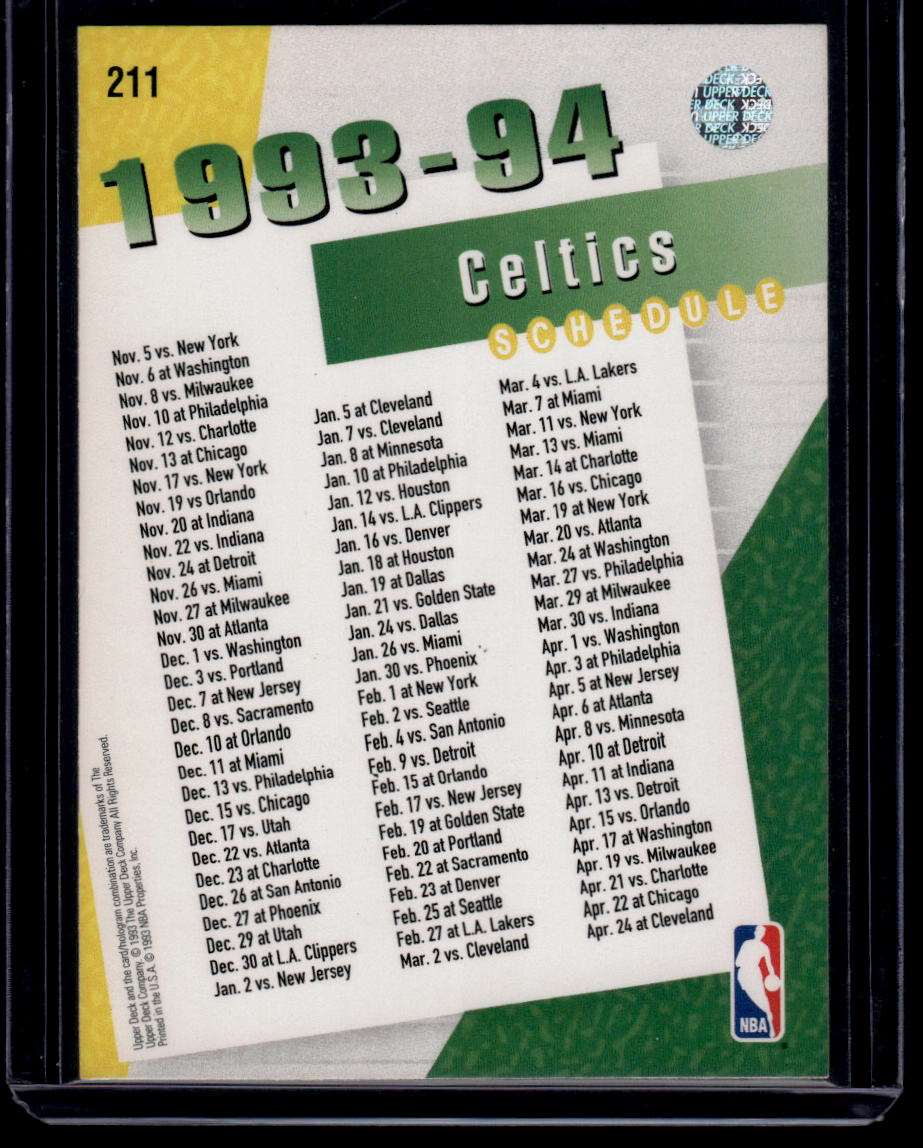 1993-94 Upper Deck #211 Boston Celtics