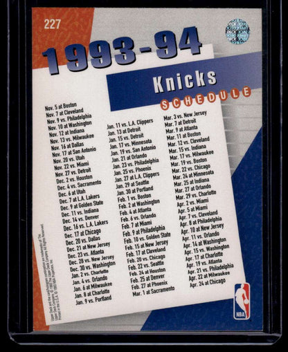 1993-94 Upper Deck #227 New York Knicks