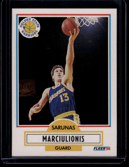 1990-91 Fleer #65 Sarunas Marciulionis