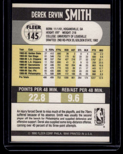 1990-91 Fleer #145 Derek Smith