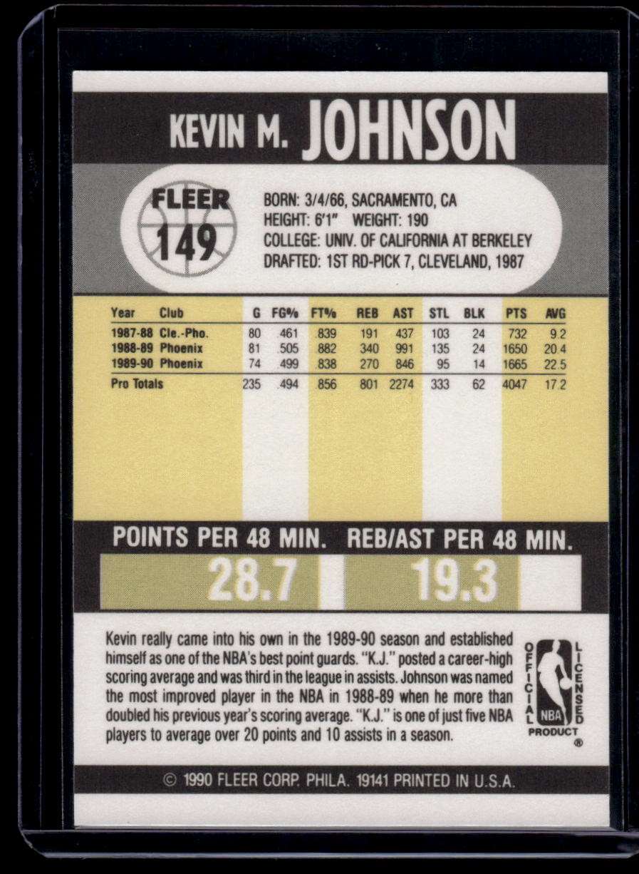 1990-91 Fleer #149 Kevin Johnson