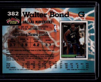 1992-93 Stadium Club #382 Walter Bond