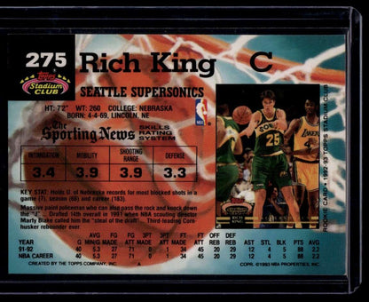 1992-93 Stadium Club #275 Rich King