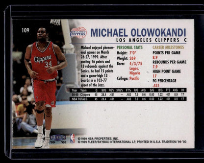 1999-00 Fleer Tradition #109 Michael Olowokandi