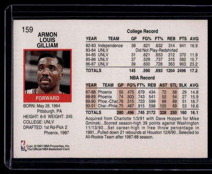 1991-92 Hoops #159 Armon Gilliam