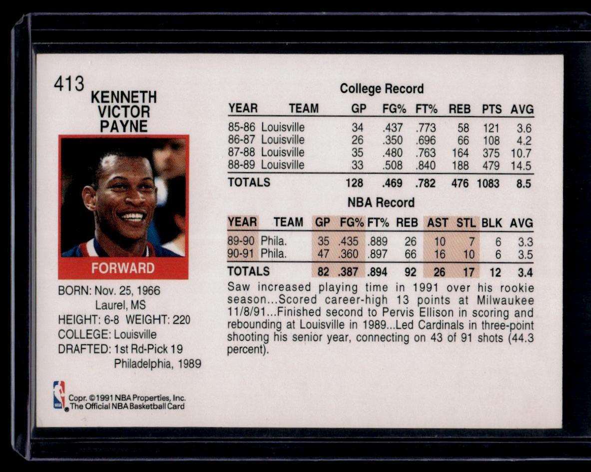 1991-92 Hoops #413 Kenny Payne