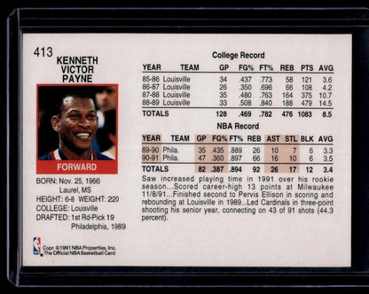 1991-92 Hoops #413 Kenny Payne