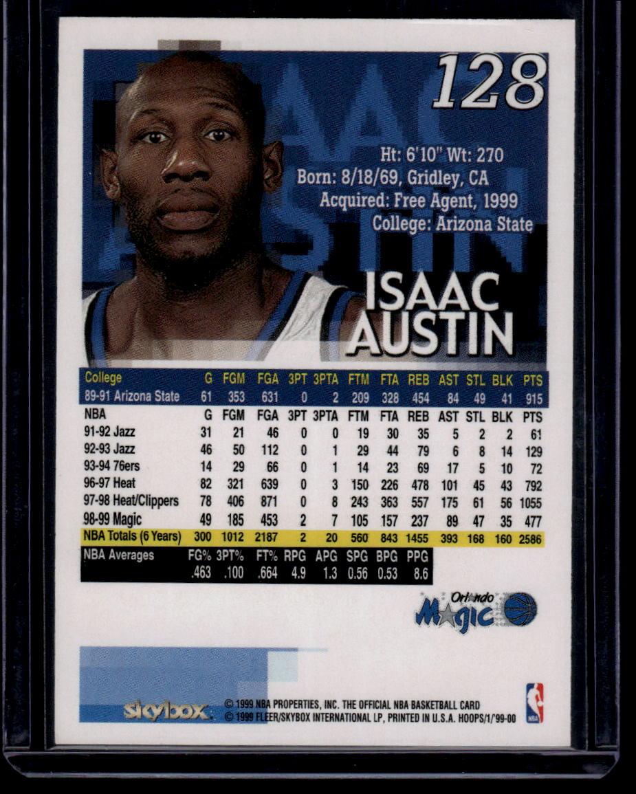 1999-00 Hoops #128 Isaac Austin