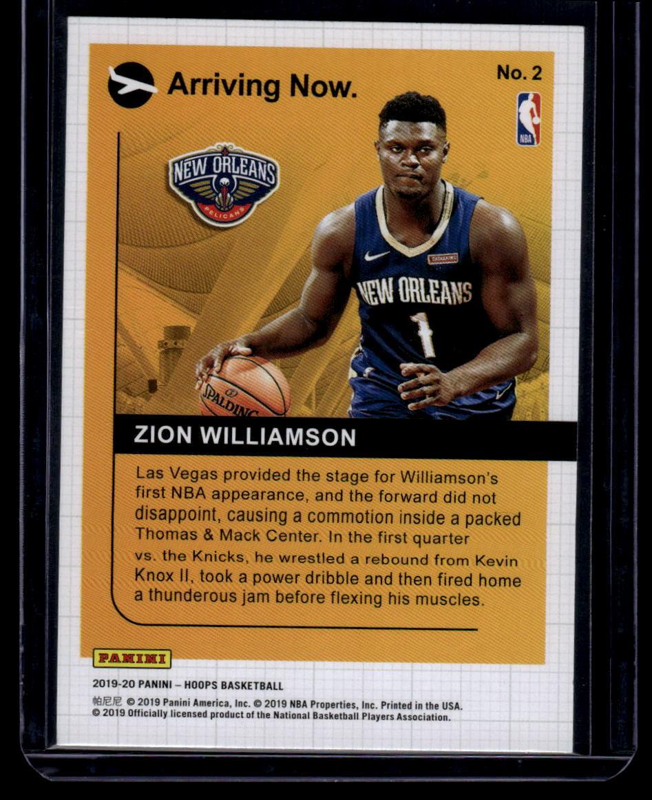 2019-20 Hoops #2 Zion Williamson Arriving Now