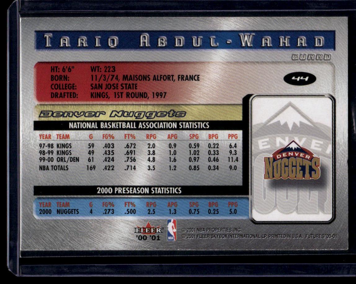 2000-01 Fleer Futures #44 Tariq Abdul-Wahad