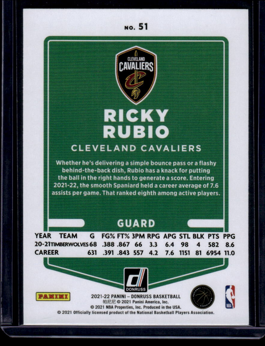 2021-22 Donruss #51 Ricky Rubio