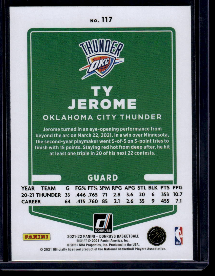 2021-22 Donruss #117 Ty Jerome