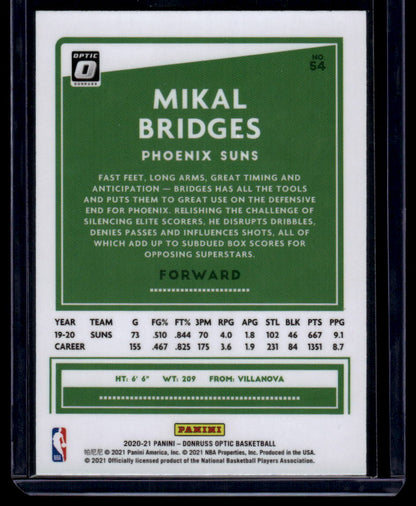 2020-21 Donruss Optic #54 Mikal Bridges