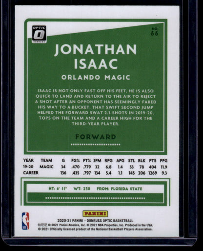 2020-21 Donruss Optic #66 Jonathan Isaac