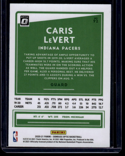 2020-21 Donruss Optic #92 Caris LeVert