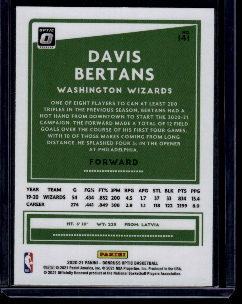 2020-21 Donruss Optic #141 Davis Bertans