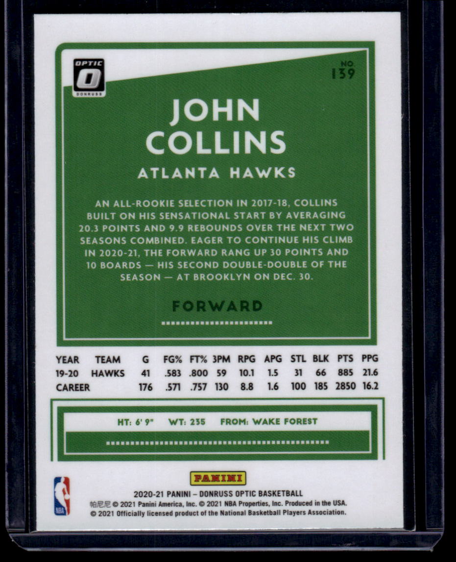 2020-21 Donruss Optic #139 John Collins