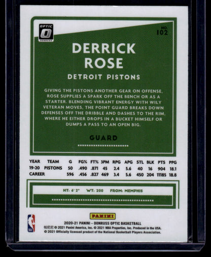 2020-21 Donruss Optic #102 Derrick Rose