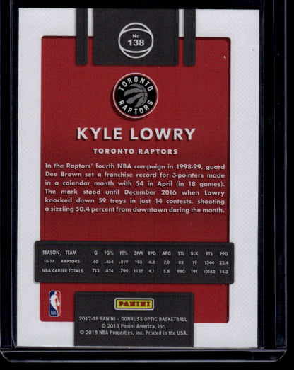 2017-18 Donruss Optic #138 Kyle Lowry