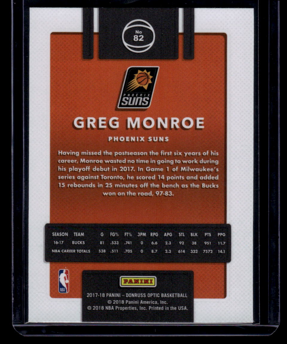 2017-18 Donruss Optic #82 Greg Monroe