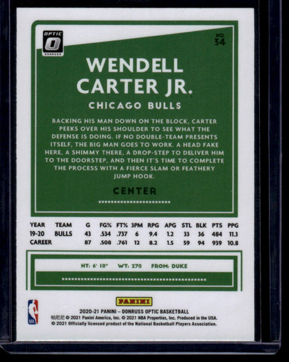 2020-21 Donruss Optic #34 Wendell Carter Jr.