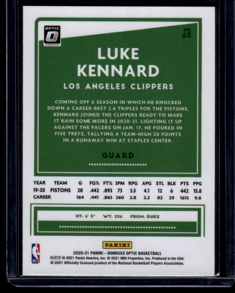 2020-21 Donruss Optic #65 Luke Kennard