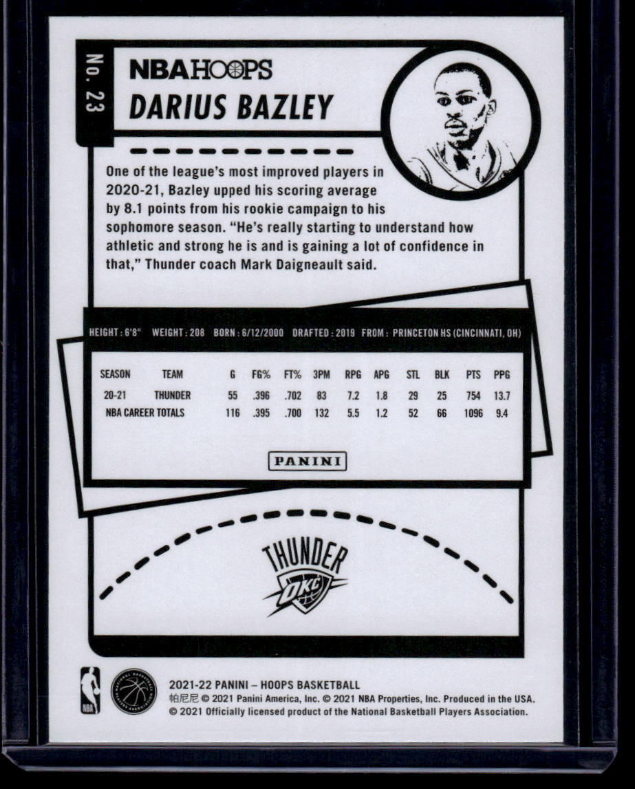 2021-22 Hoops #23 Darius Bazley