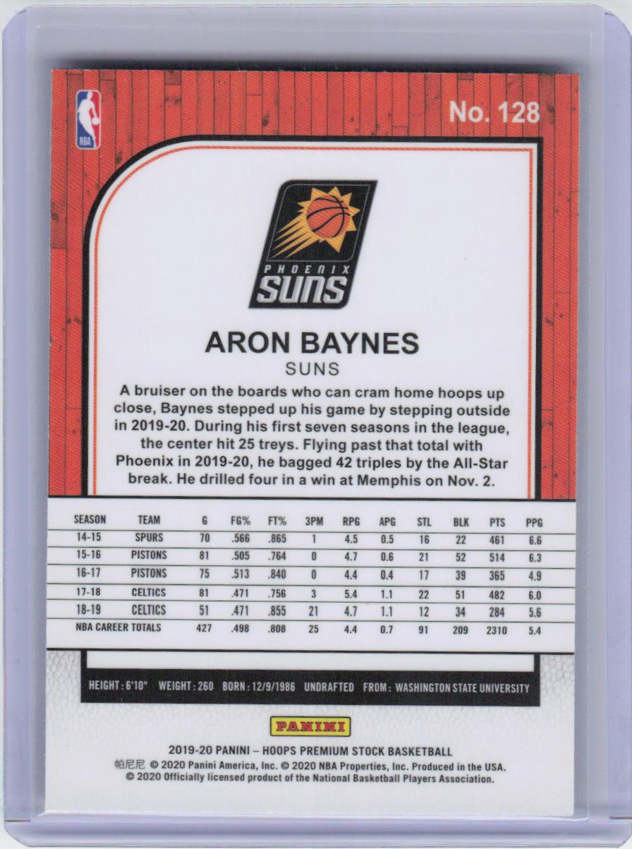 2019-20 Hoops Premium Stock #128 Aron Baynes