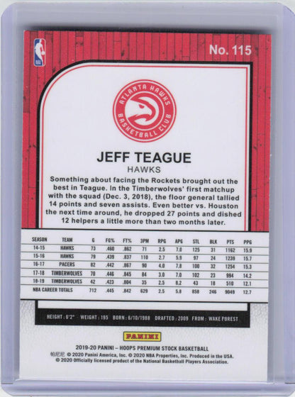 2019-20 Hoops Premium Stock #115 Jeff Teague