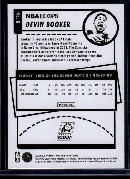 2021-22 Hoops #6 Devin Booker