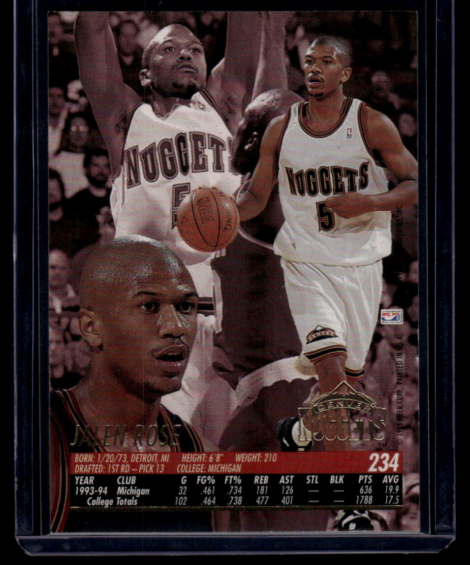 1994-95 Ultra #234 Jalen Rose