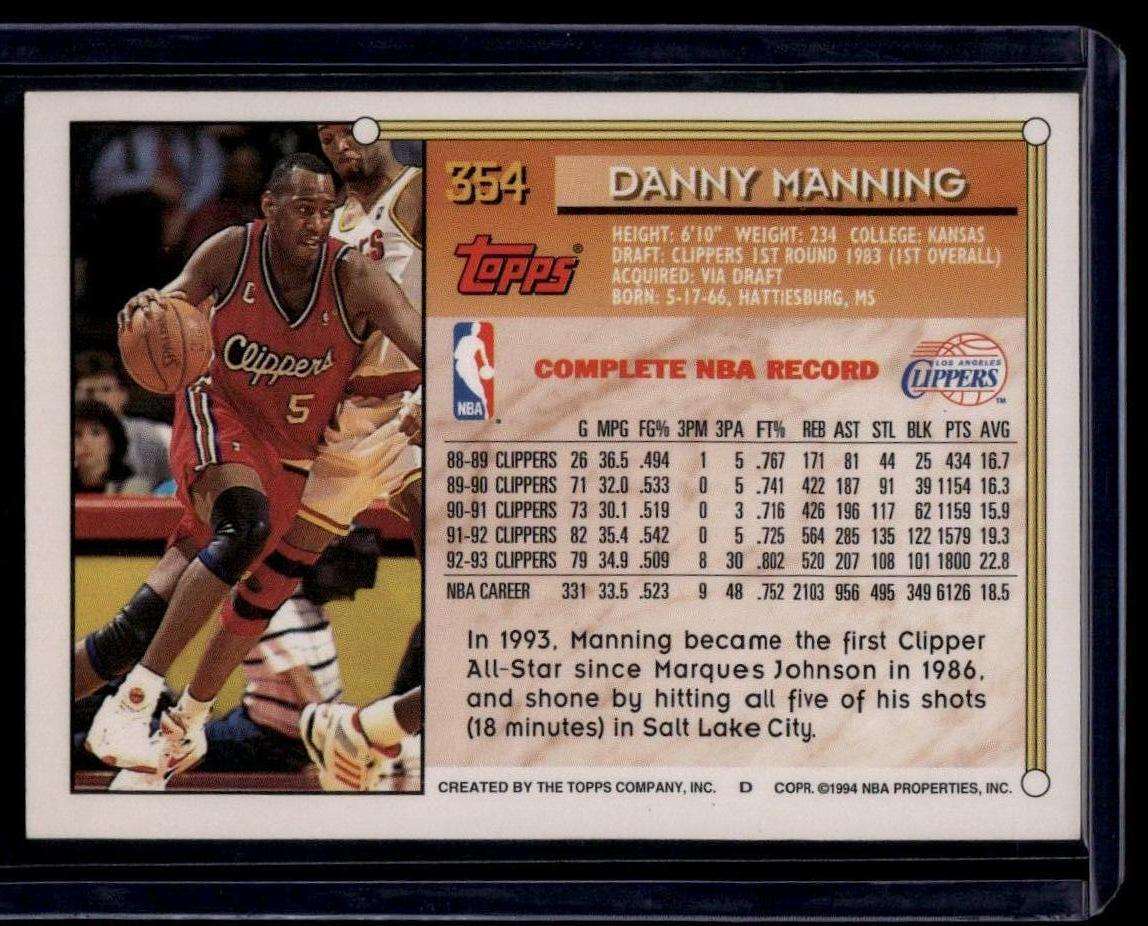 1993-94 Topps #354 Danny Manning