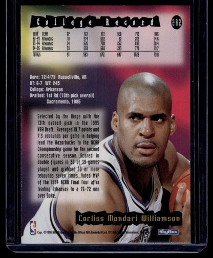 1995-96 Hoops #282 Corliss Williamson