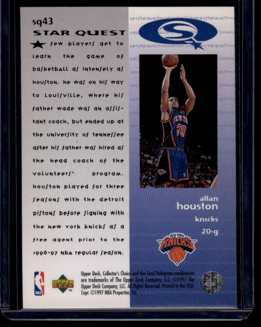 1997-98 Collector's Choice: StarQuest #SQ43 Allan Houston