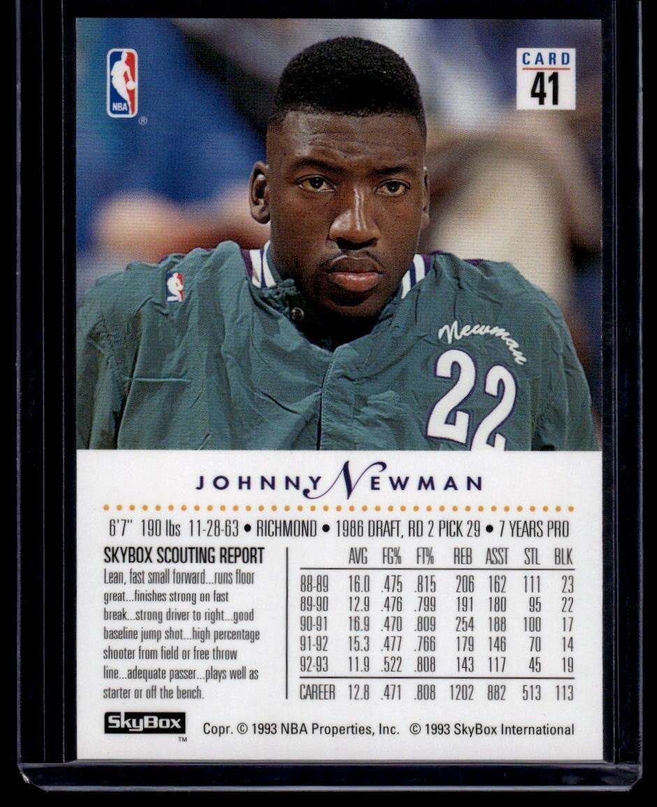 1993-94 SkyBox Premium #41 Johnny Newman