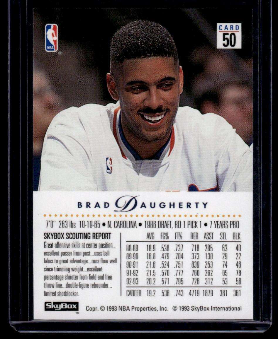 1993-94 SkyBox Premium #50 Brad Daugherty